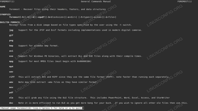 foremost-manual