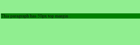 margin-top property