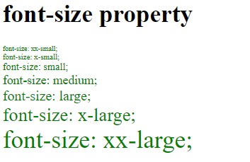 font-size property