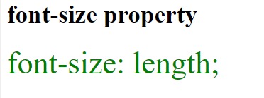 font-size property