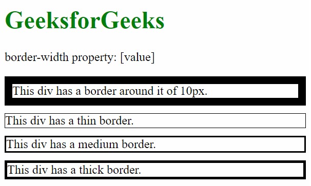 border-width with one value