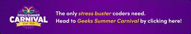 GeeksforGeeks - Summer Carnival Banner