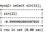 MySQL Math SIN() Function