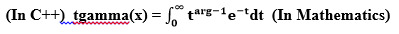 C++ Math tgamma() function