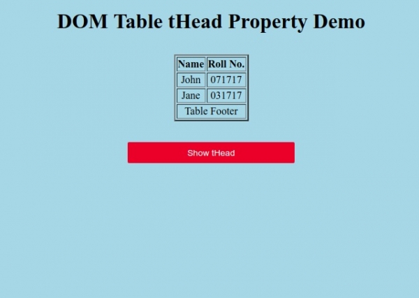 html-dom-table-thead