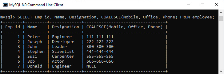 mysql-coalesce