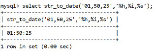 MySQL Datetime str_to_date() Function