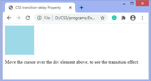 CSS transition-delay屬性用法及代碼示例- 純淨天空