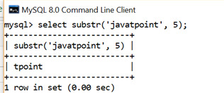 MySQL String SUBSTR() Function