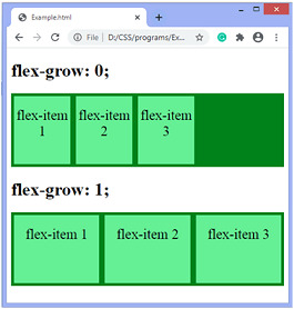 CSS flex-grow property