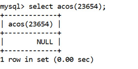 MySQL Math ACOS() Function