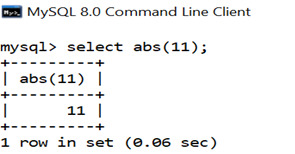 MySQL Math ABS() Function