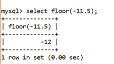 MySQL Math FLOOR() Function