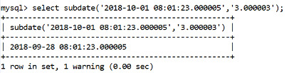 MySQL Subtime() Function