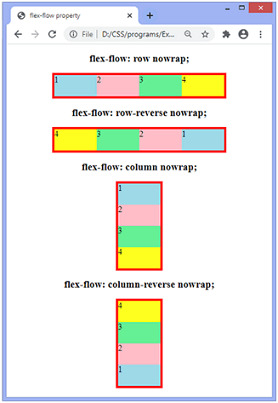 CSS flex-flow property