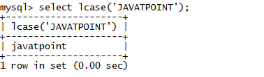 MySQL String LCASE() Function