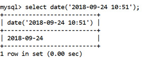 MySQL DATE() Function