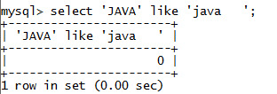 MySQL String like() Function