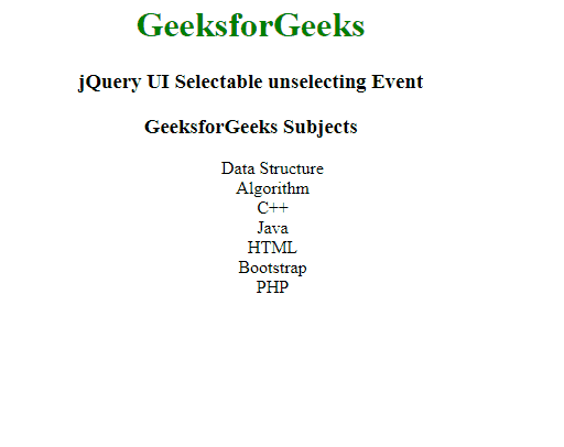jQuery UI Selectable unselecting Event