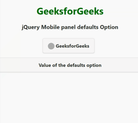 jQuery Mobile panel defaults Option