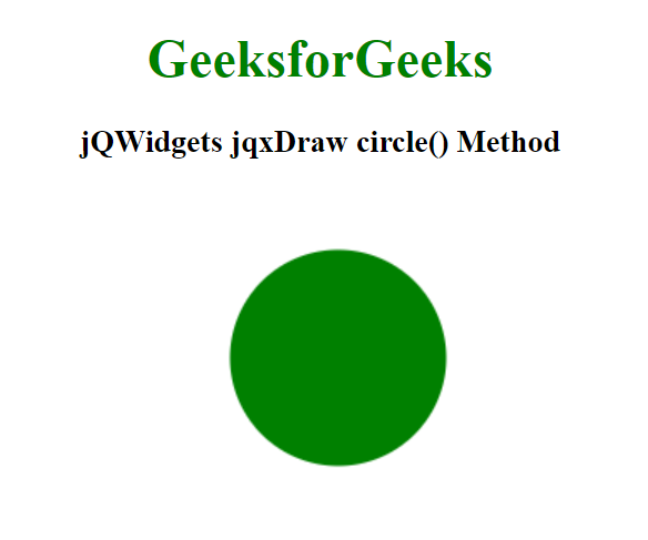 jQWidgets jqxDraw circle() Method