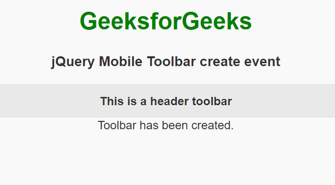 jQuery Mobile Toolbar create Event