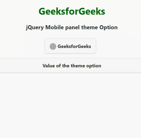 jQuery Mobile panel theme Option