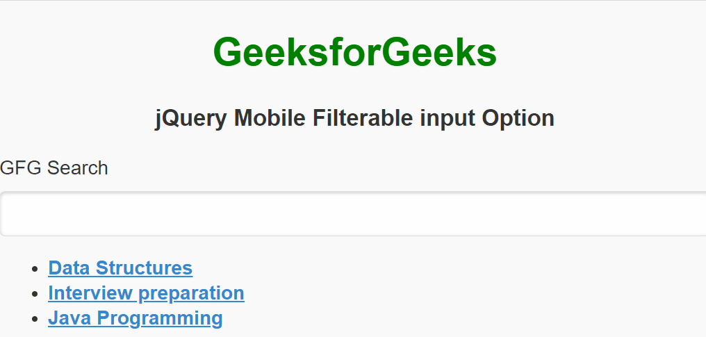 jQuery Mobile Filterable input Option