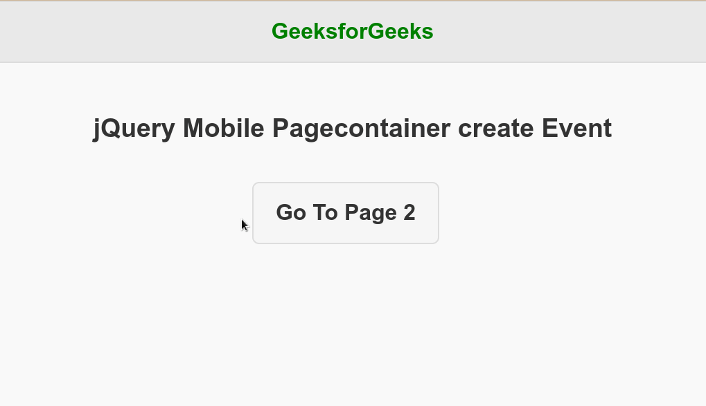 jQuery Mobile Pagecontainer create Event