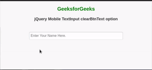 jQuery Mobile Textinput clearBtnText Option
