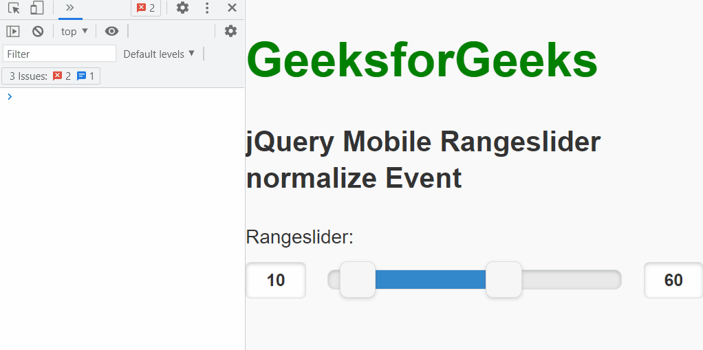 jQuery Mobile Rangeslider normalize Event