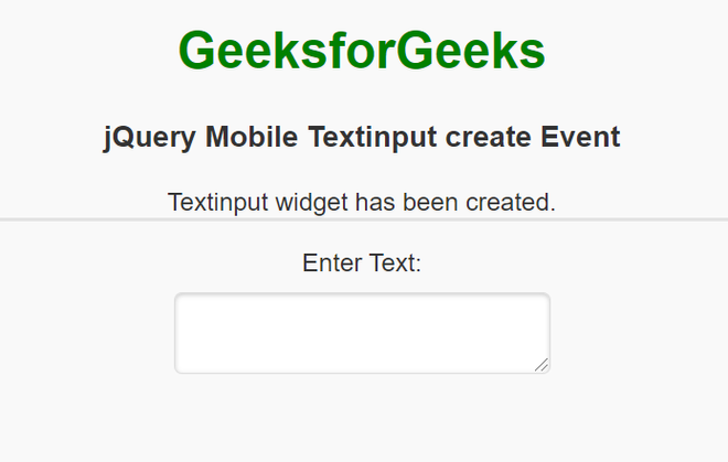 jQuery Mobile Textinput create Event