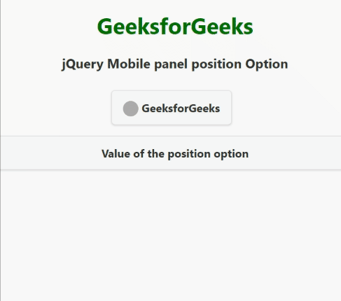jQuery Mobile panel position Option