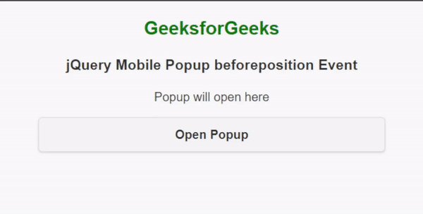jQuery Mobile Popup beforeposition Event