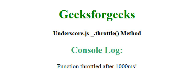 Underscore _.throttle() Function