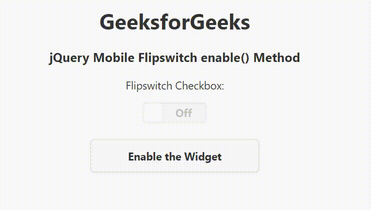 Flipswitch enable() Method